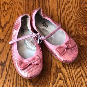 Girls sequined ballet flats